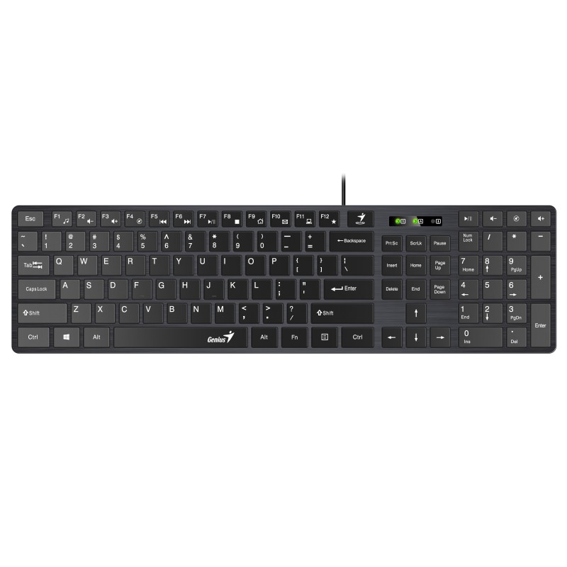 Genius SlimStar 126 Wired Silent Keyboard - 109 Keys USB (Boxed) — Buy in Cyprus with Fast Delivery
