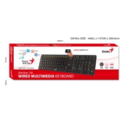 Buy Genius Keyboard - SlimStar 126 - Wired Silent Keyboard in Cyprus, Nicosia, Limassol, Larnaka, Pafos