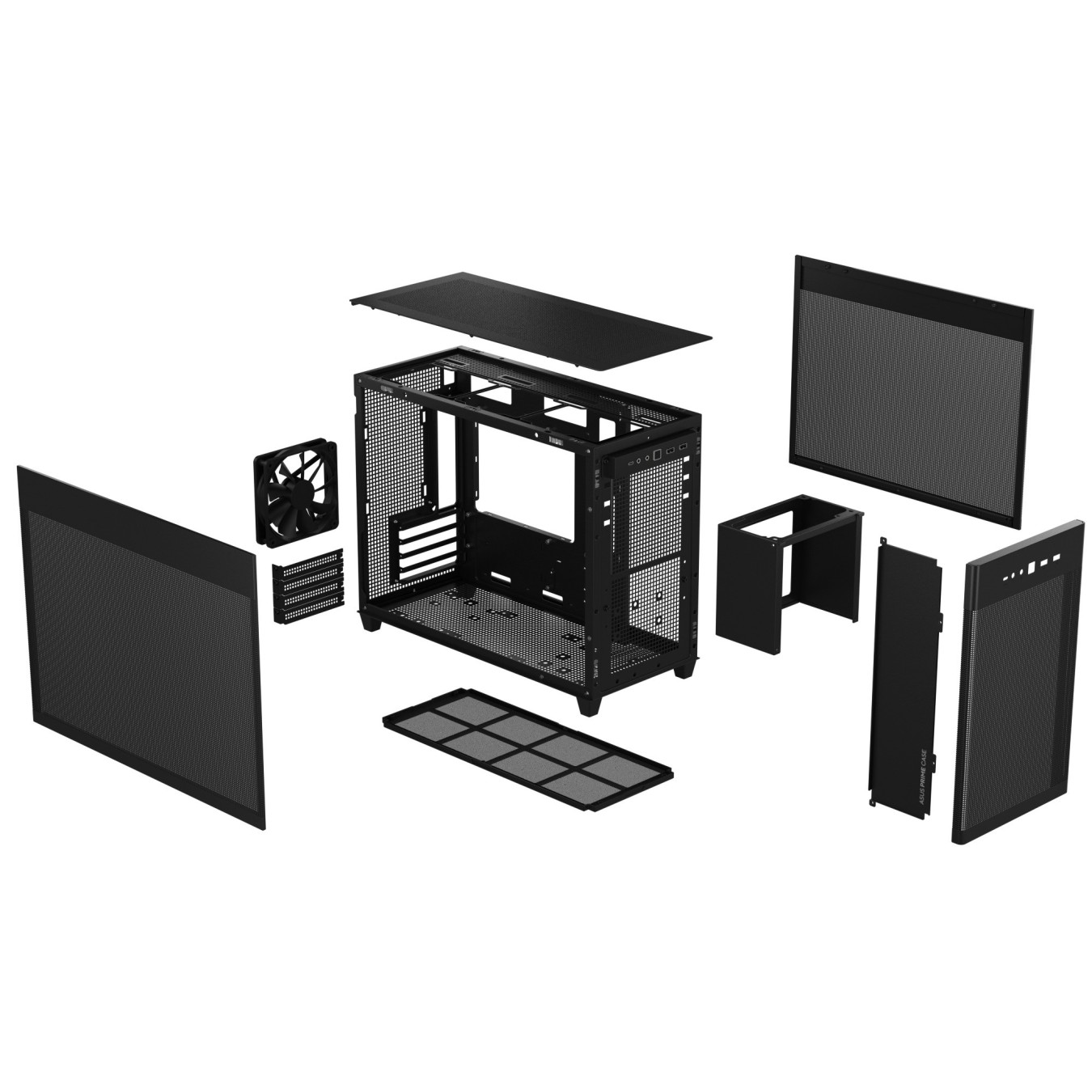 ASUS PC Case mATX Mesh Panel USB-C PRIME - AP201 - Black — Buy in Cyprus with Fast Delivery