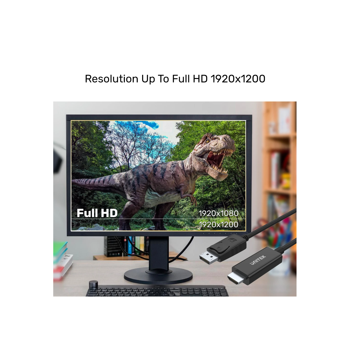 Unitek DisplayPort to HDMI Cable - Y-5118CA - DisplayPort to HDMI Cable 1.8m Black — Buy in Cyprus with Fast Delivery