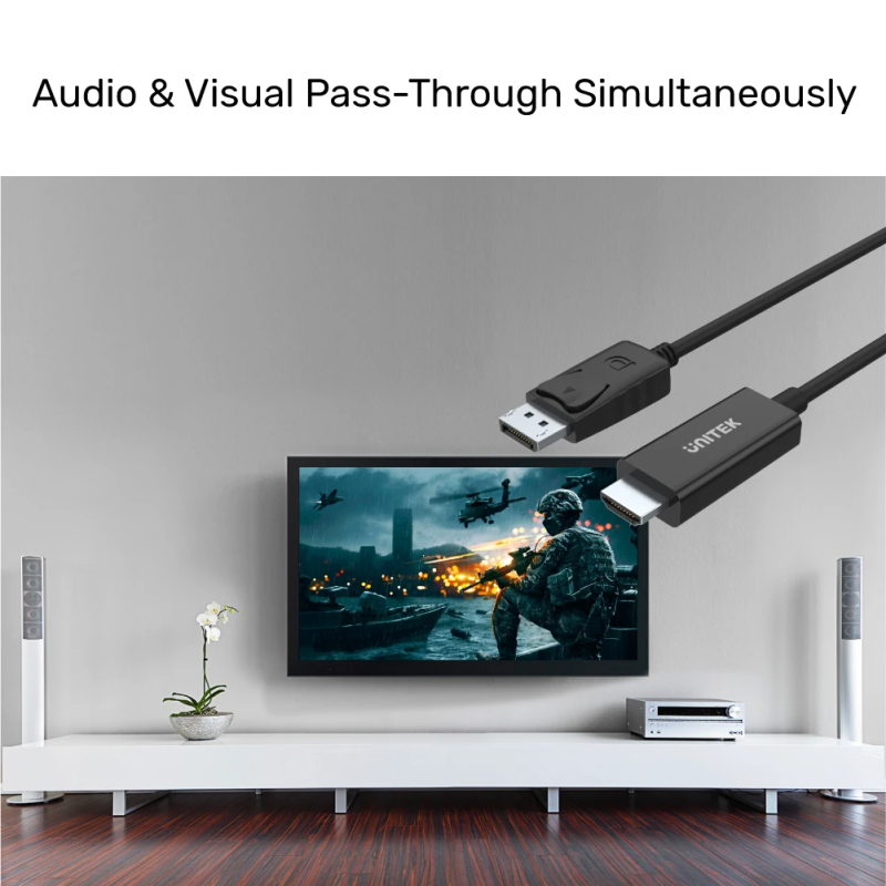 Buy Unitek DisplayPort to HDMI Cable - Y-5118CA - DisplayPort to HDMI Cable 1.8m... in Cyprus, Nicosia, Limassol, Larnaka, Pafos