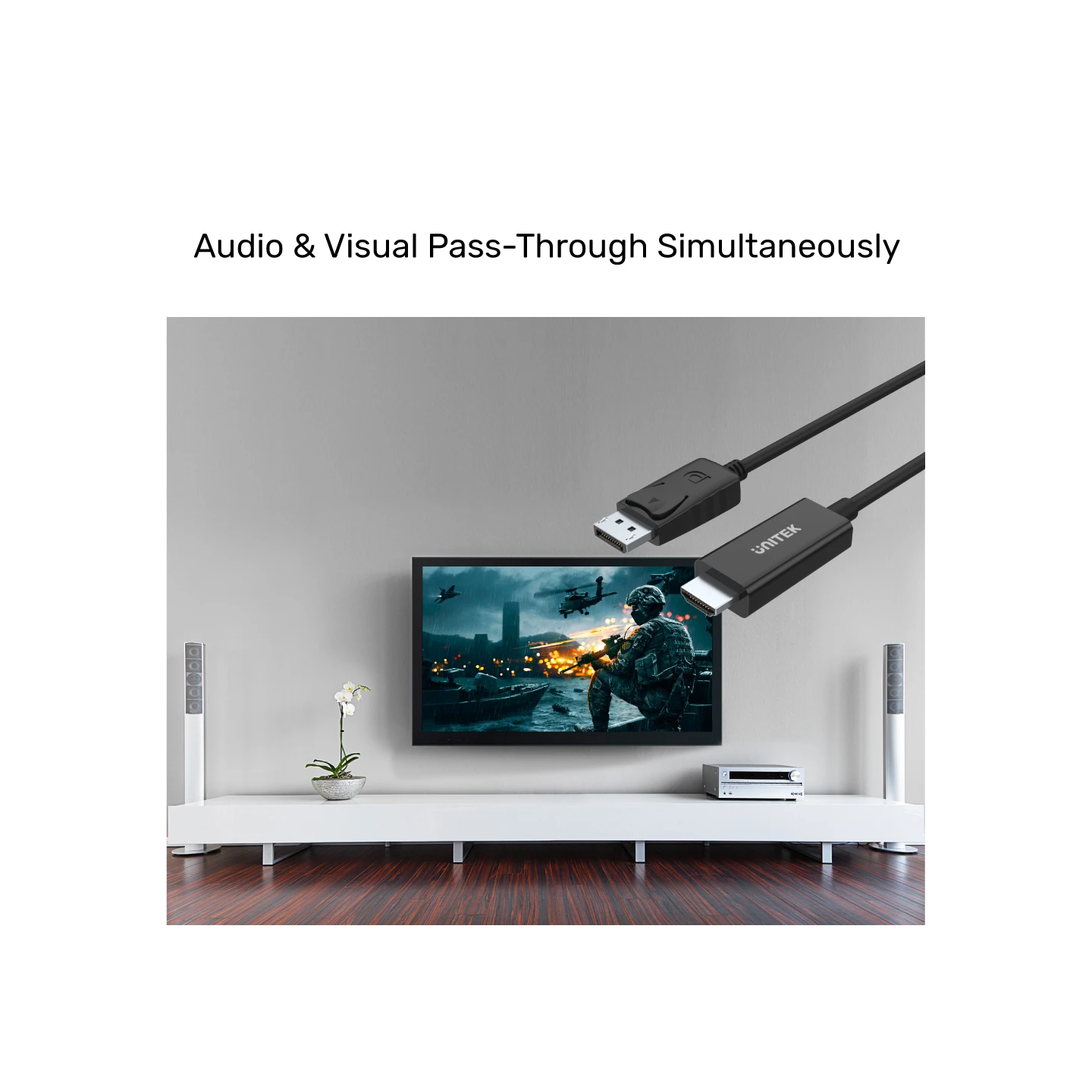 Unitek DisplayPort to HDMI Cable - Y-5118CA - DisplayPort to HDMI Cable 1.8m Black — Buy in Cyprus with Fast Delivery