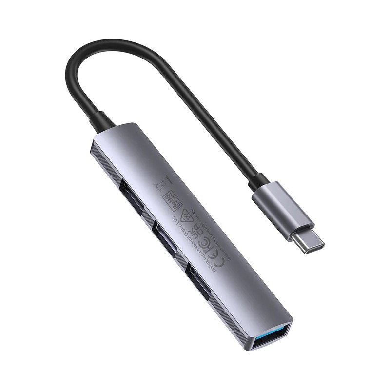 Buy Unitek USB-C Hub 4port 3xUSB2.0 1xUSB3.0 - H1208B - USB-C Hub in Cyprus, Nicosia, Limassol, Larnaka, Pafos