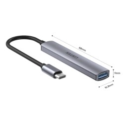 Unitek H1208B USB-C 4-Port Hub 1xUSB3.0 3xUSB2.0 Space Grey — Armenius Store Cyprus