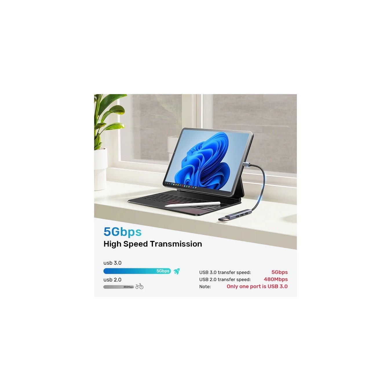 Unitek H1208B USB-C Hub – 4-Port 5Gbps | Armenius Store