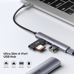 Buy Unitek USB-C Hub 4port 3xUSB2.0 1xUSB3.0 - H1208B - USB-C Hub in Cyprus, Nicosia, Limassol, Larnaka, Pafos
