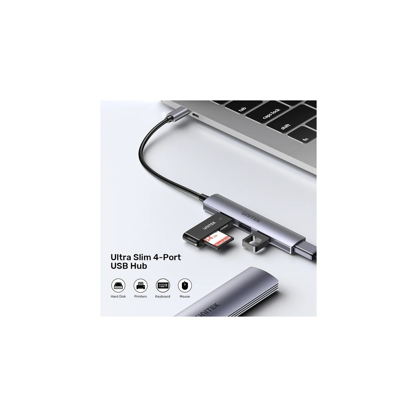 Unitek H1208B USB-C Hub – 4-Port 5Gbps | Armenius Store