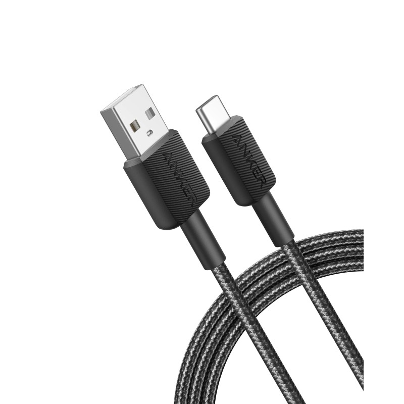 Anker 322 USB-A to USB-C 1.8m Braided Black A81H6H11-1 (Boxed) — Buy in Cyprus with Fast Delivery