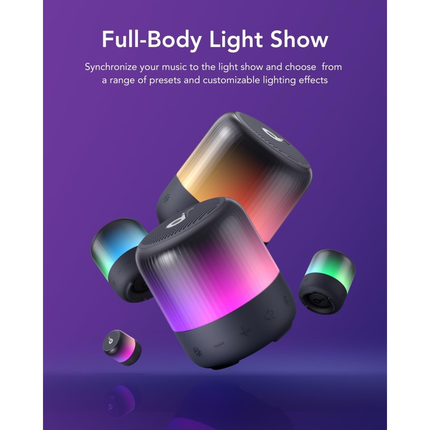 Anker Soundcore Speaker - BT IP67 Glow Mini Black — Buy in Cyprus with Fast Delivery