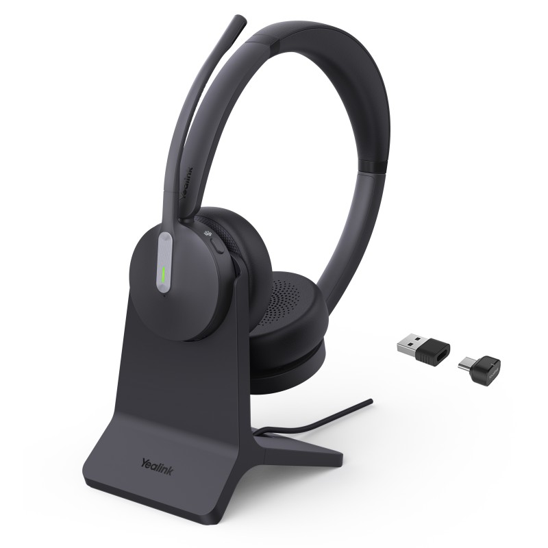 Buy Yealink Headset Wireless Bluetooth 3-Mic NC with BT Dongle & Charging Stand ... in Cyprus, Nicosia, Limassol, Larnaka, Pafos