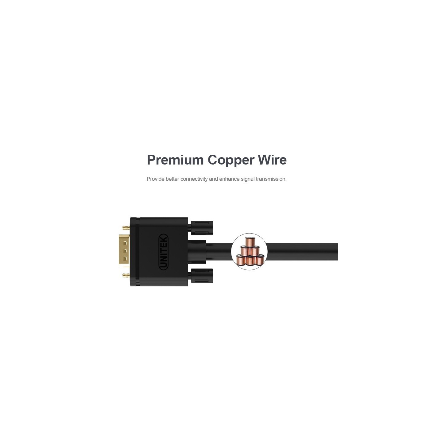 Unitek VGA to VGA Cable - Y-C504G - 3.0m — Buy in Cyprus with Fast Delivery