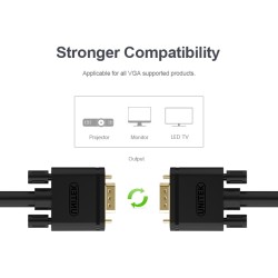 Buy Unitek VGA to VGA Cable - Y-C504G - 3.0m in Cyprus, Nicosia, Limassol, Larnaka, Pafos