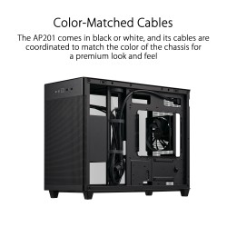 Buy ASUS PC Case - AP201 - mATX Tempered Glass Panel USB-C PRIME Black in Cyprus, Nicosia, Limassol, Larnaka, Pafos