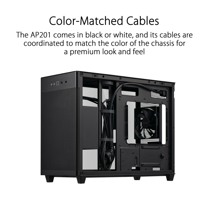 Buy ASUS PC Case - AP201 - mATX Tempered Glass Panel USB-C PRIME Black in Cyprus, Nicosia, Limassol, Larnaka, Pafos