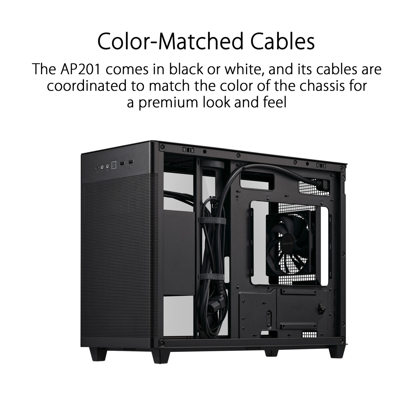 ASUS Prime AP201 mATX Tempered Glass USB-C Black (Boxed) — Buy in Cyprus with Fast Delivery