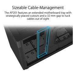 ASUS Prime AP201 mATX Tempered Glass USB-C Black (Boxed) — Buy in Cyprus with Fast Delivery