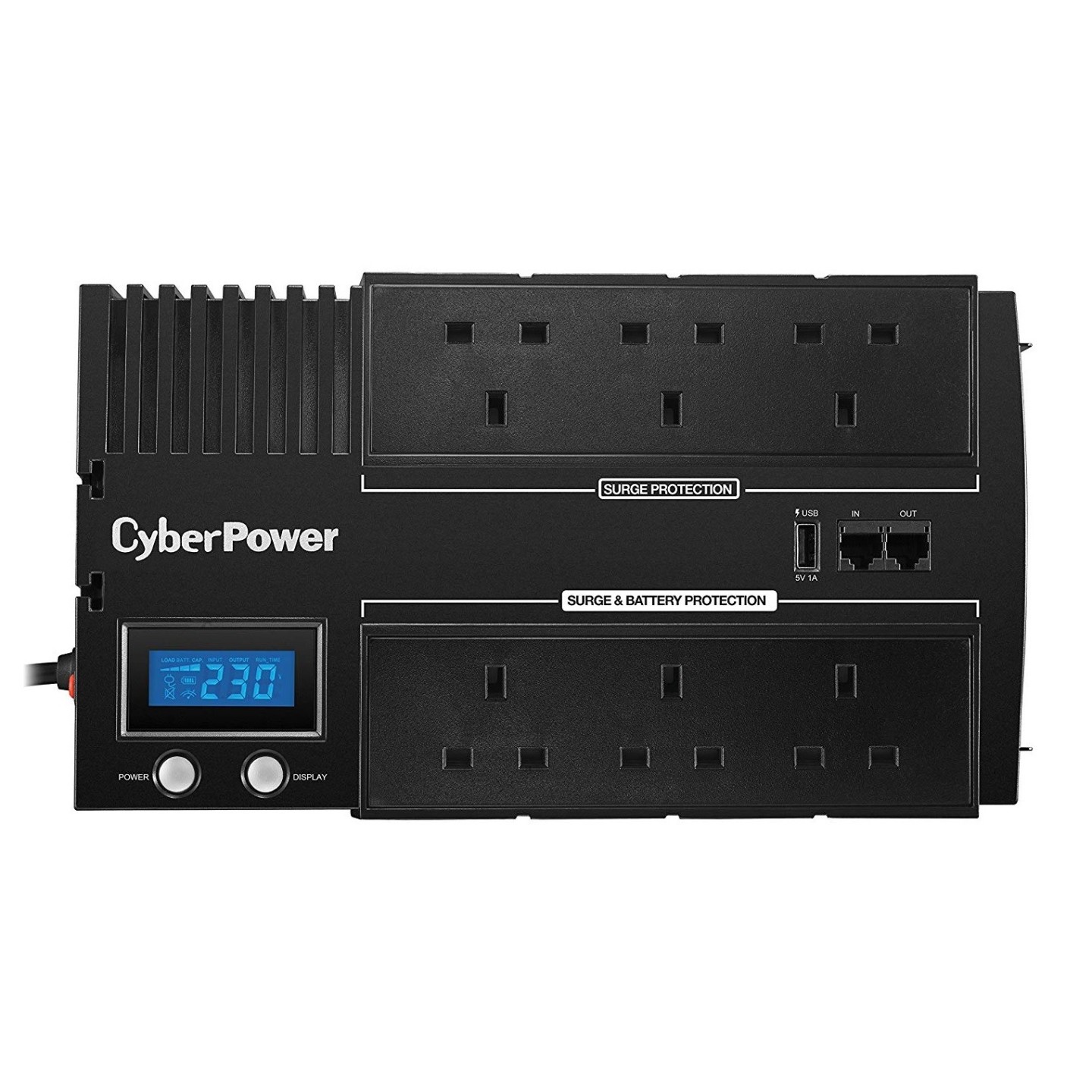 CyberPower BR1000ELCD 1000VA 600W UPS - Line Interactive Brick LCD UK — Armenius Store Cyprus