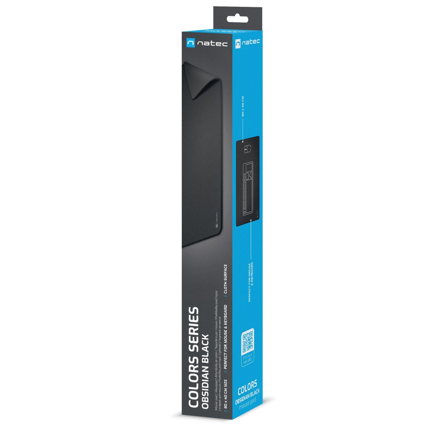 Natec COLORS SERIES XL Mousepad - Obsidian Black — Buy in Cyprus with Fast Delivery