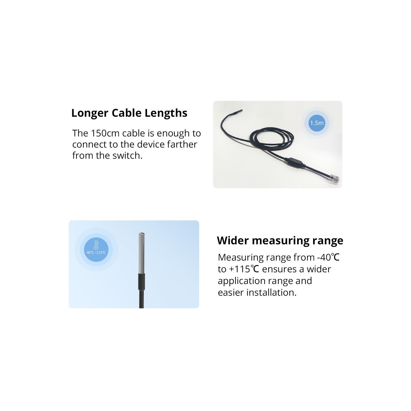 Sonoff Smart Sensor Temperature & Humidity Tube - WTS01 - Smart Sensor Temperature & Humidity Tube