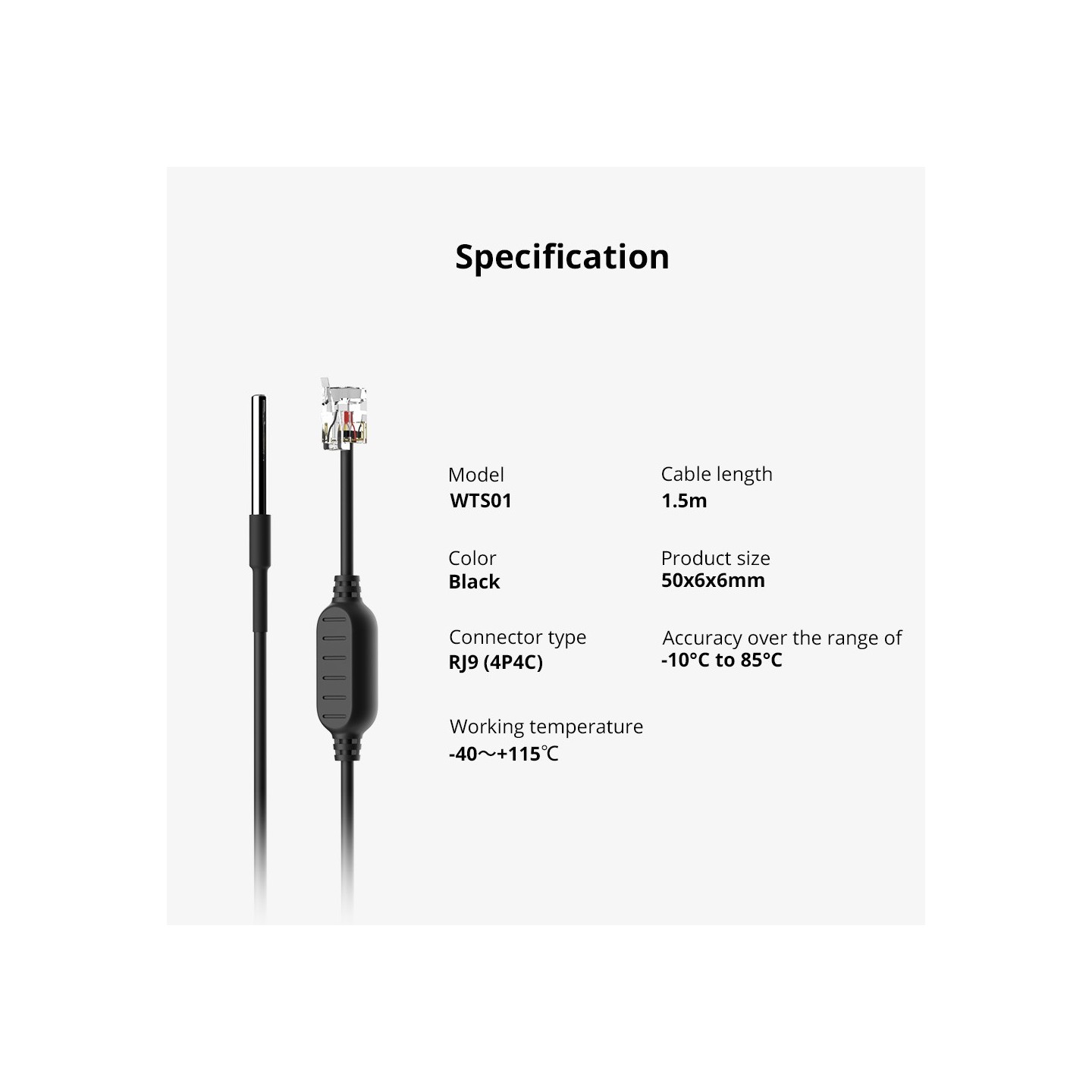 Sonoff Smart Sensor Temperature & Humidity Tube - WTS01 - Smart Sensor Temperature & Humidity Tube