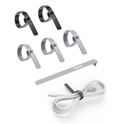 Buy Unitek Cable Organizer Silicone FlexiTies - OT1095A - 5pk (2xBlack 3xGrey) 1... in Cyprus, Nicosia, Limassol, Larnaka, Pafos