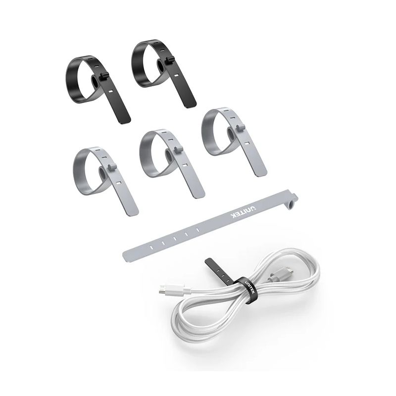 Buy Unitek Cable Organizer Silicone FlexiTies - OT1095A - 5pk (2xBlack 3xGrey) 1... in Cyprus, Nicosia, Limassol, Larnaka, Pafos