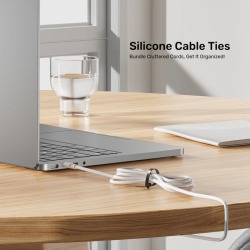 Buy Unitek Cable Organizer Silicone FlexiTies - OT1095A - 5pk (2xBlack 3xGrey) 1... in Cyprus, Nicosia, Limassol, Larnaka, Pafos