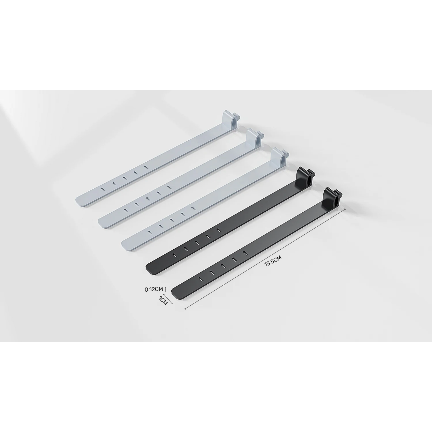 Unitek Cable Organizer Silicone FlexiTies - OT1095A - 5pk (2xBlack 3xGrey) 135x10mm — Buy in Cyprus with Fast Delivery