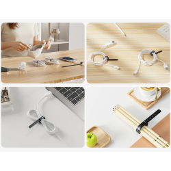 Buy Unitek Cable Organizer Silicone FlexiTies - OT1095A - 5pk (2xBlack 3xGrey) 1... in Cyprus, Nicosia, Limassol, Larnaka, Pafos