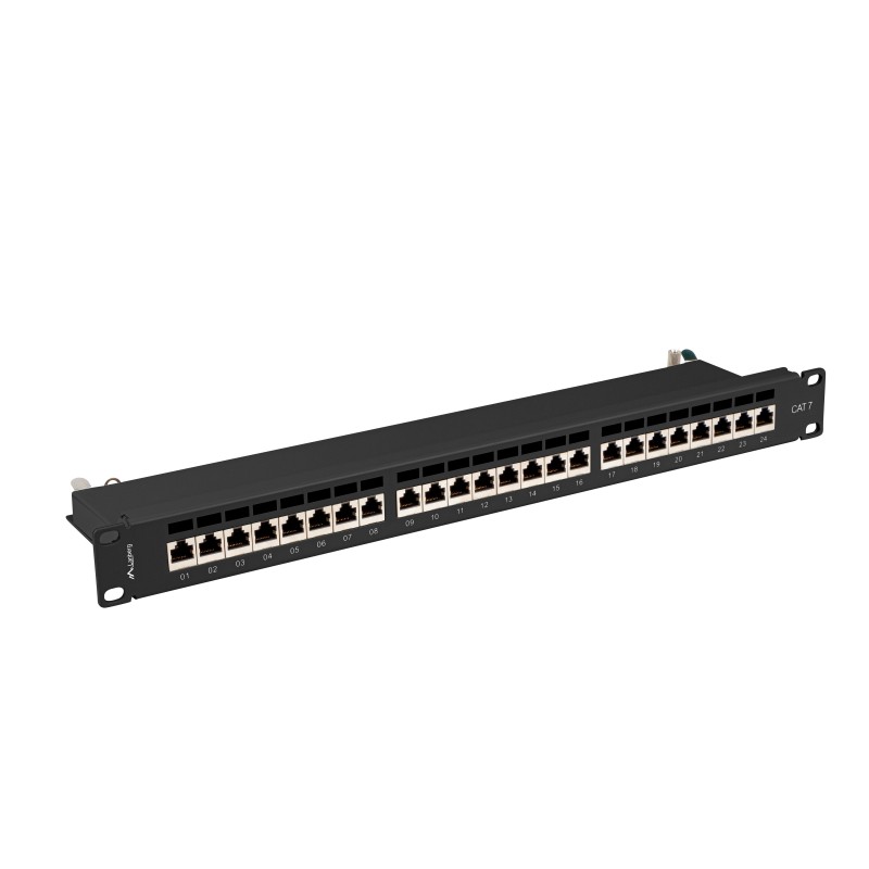 Buy Lanberg Patch Panel - PPS7-1024-B - 24-Port 1U 19' CAT7 FTP Shielded Black in Cyprus, Nicosia, Limassol, Larnaka, Pafos