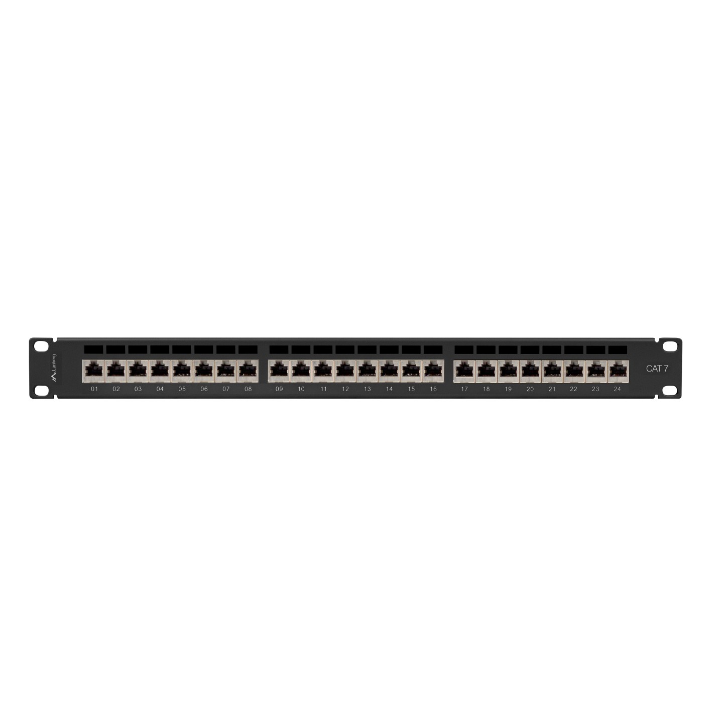 Lanberg Patch Panel - PPS7-1024-B - 24-Port 1U 19' CAT7 FTP Shielded Black — Buy in Cyprus with Fast Delivery
