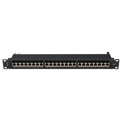 Buy Lanberg Patch Panel - PPS7-1024-B - 24-Port 1U 19' CAT7 FTP Shielded Black in Cyprus, Nicosia, Limassol, Larnaka, Pafos