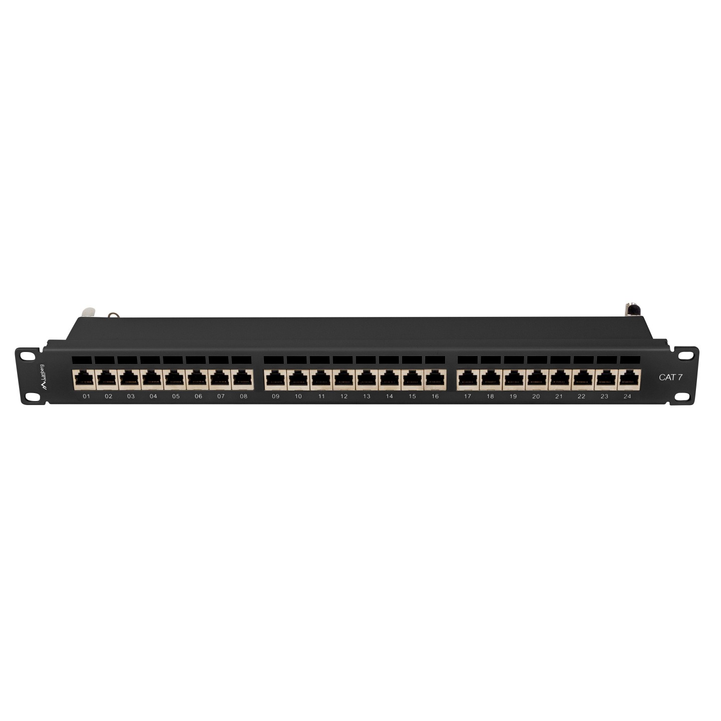 Lanberg Patch Panel - PPS7-1024-B - 24-Port 1U 19' CAT7 FTP Shielded Black — Buy in Cyprus with Fast Delivery