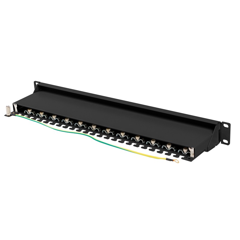 Buy Lanberg Patch Panel - PPS7-1024-B - 24-Port 1U 19' CAT7 FTP Shielded Black in Cyprus, Nicosia, Limassol, Larnaka, Pafos