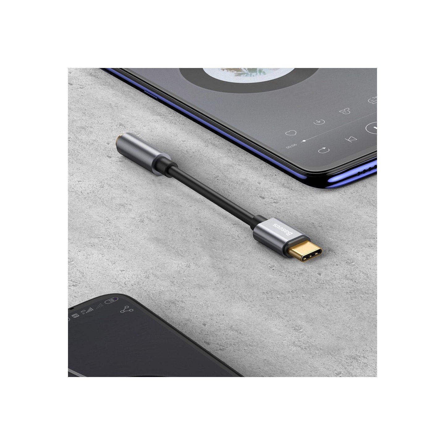 Baseus Type-C Male to 3.5mm Female Adapter - L54 - Blue — Buy in Cyprus with Fast Delivery