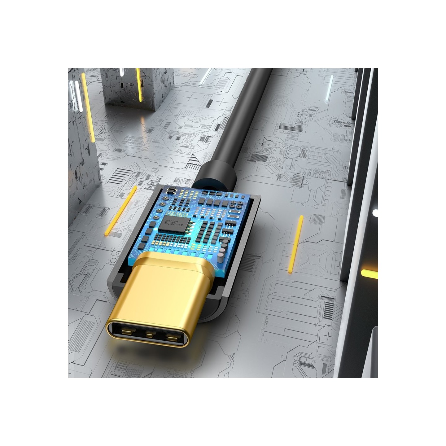 Baseus Type-C Male to 3.5mm Female Adapter - L54 - Blue — Buy in Cyprus with Fast Delivery