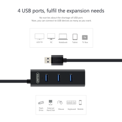 Buy Unitek USB 3.0 Hub 4 ports with Micro USB Power Port - Y-3089 - USB 3.0 Hub ... in Cyprus, Nicosia, Limassol, Larnaka, Pafos
