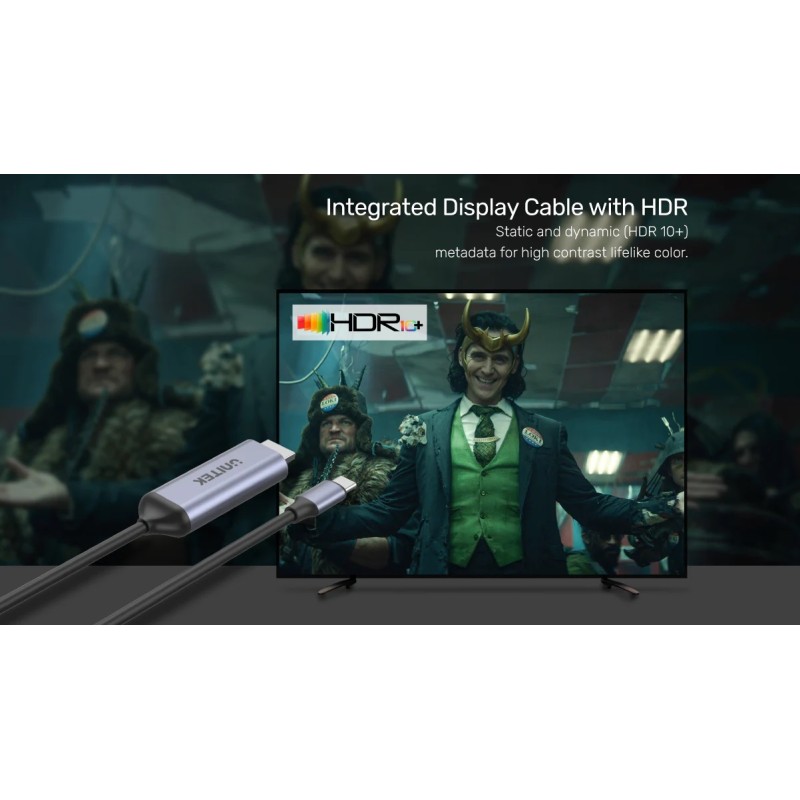 Buy Unitek Converter USB-C to HDMI Cable - V1423B - 8K60Hz 1.8m in Cyprus, Nicosia, Limassol, Larnaka, Pafos