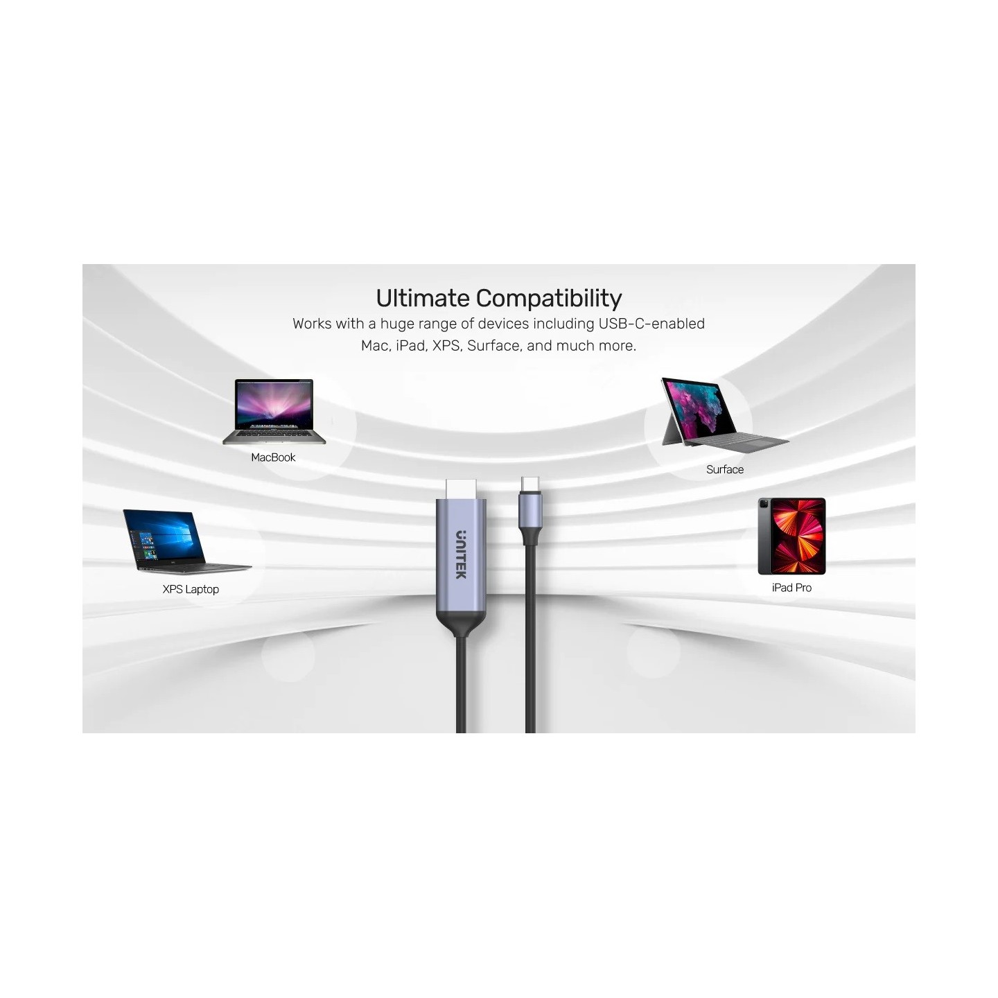 Unitek Converter USB-C to HDMI Cable - V1423B - 8K60Hz 1.8m — Buy in Cyprus with Fast Delivery