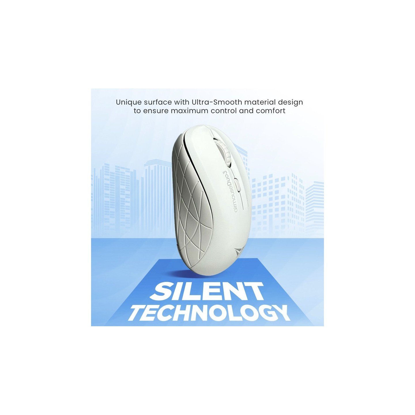 Alcatroz Airmouse Duo 3 Silent Wireless & Bluetooth Mouse 1200 CPI White (Boxed) — Buy in Cyprus with Fast Delivery