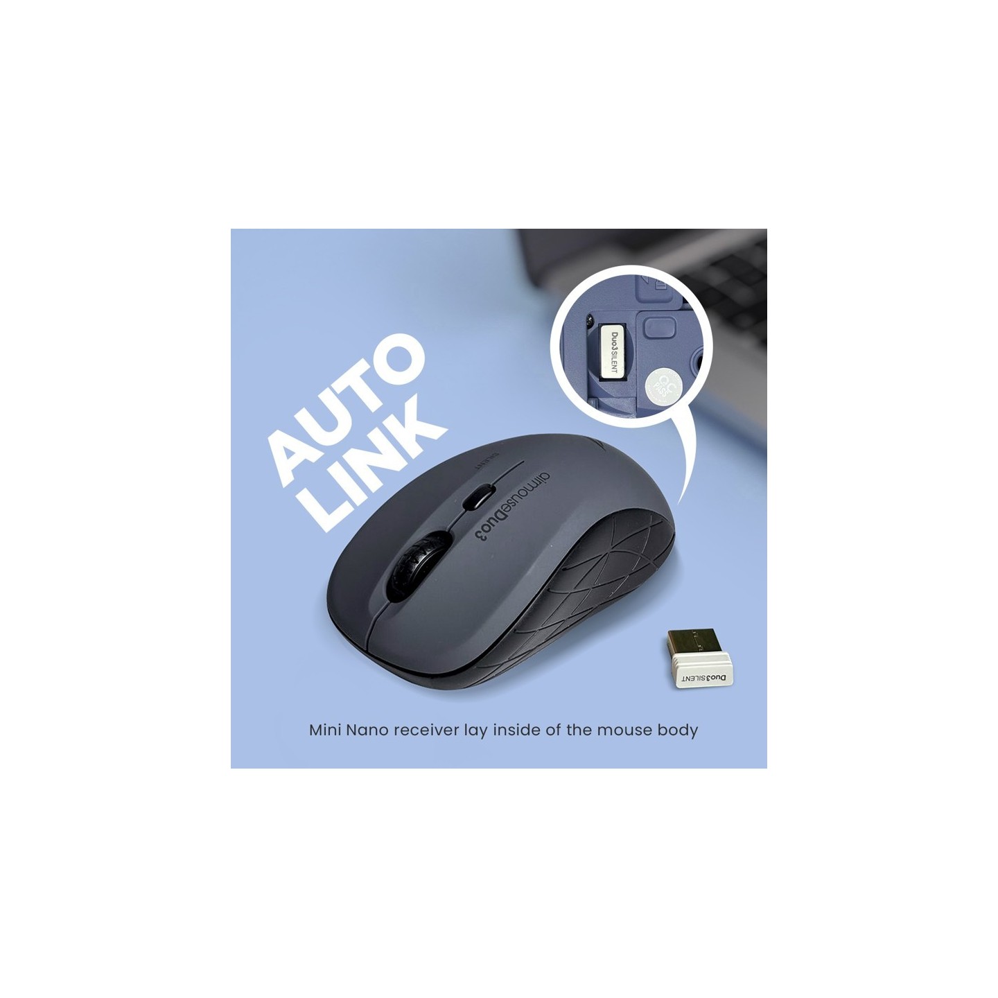 Alcatroz Airmouse Duo 3 Silent Wireless & Bluetooth Mouse 1200 CPI White (Boxed) — Buy in Cyprus with Fast Delivery