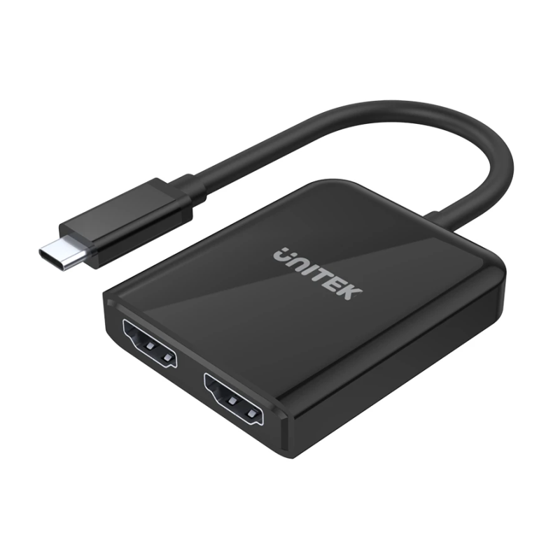 Buy Unitek - V1408A - Type-C To Dual HDMI 4K 60Hz MST Adapter Black in Cyprus, Nicosia, Limassol, Larnaka, Pafos