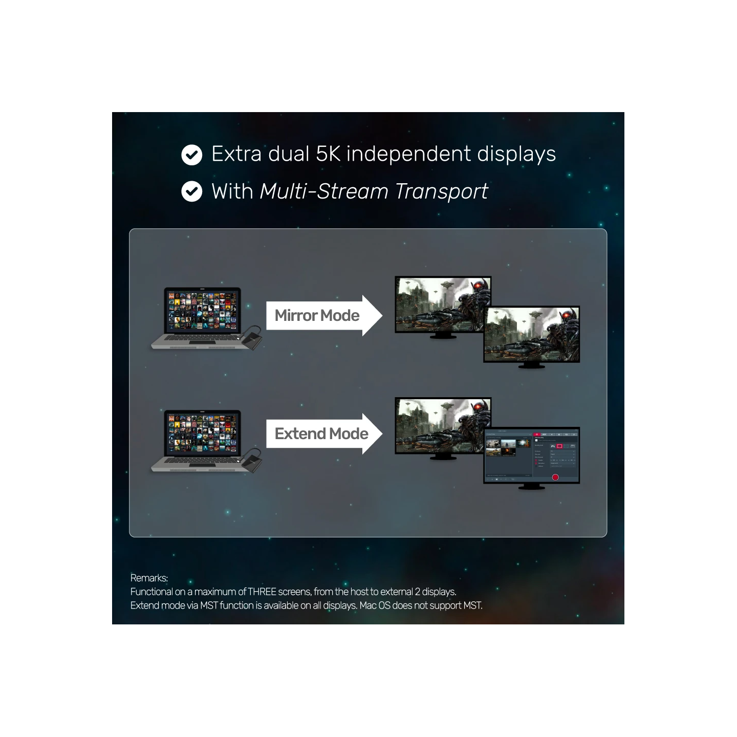 Unitek - V1408A - Type-C To Dual HDMI 4K 60Hz MST Adapter Black — Buy in Cyprus with Fast Delivery