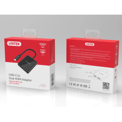 Buy Unitek - V1408A - Type-C To Dual HDMI 4K 60Hz MST Adapter Black in Cyprus, Nicosia, Limassol, Larnaka, Pafos