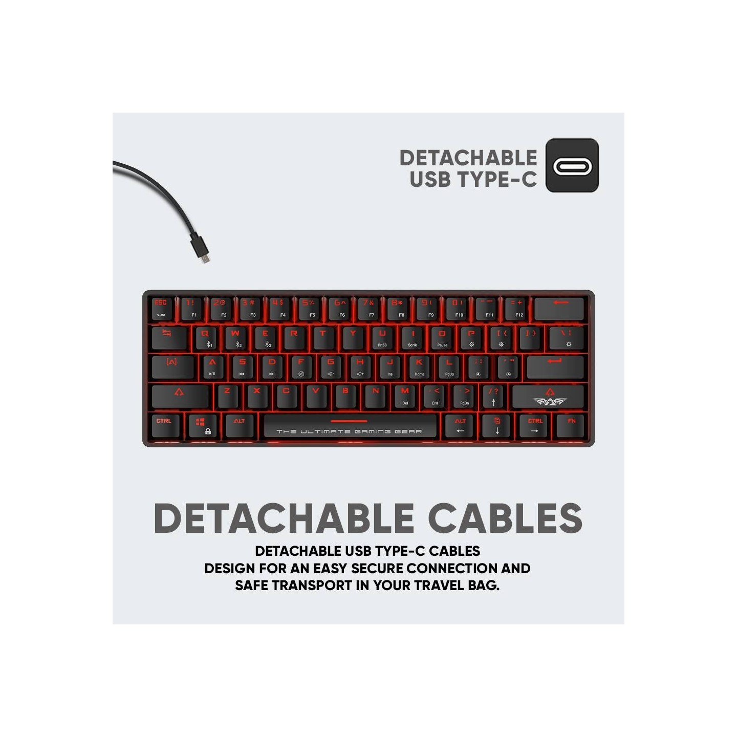 Armaggeddon MBA-61R Starling White 61-Key Bluetooth Mechanical Blue Switch Keyboard (Boxed) — Buy in Cyprus with Fast Delivery