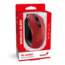 Genius NX-8008S Wireless Silent Mouse - 1200 DPI - Red (Boxed) — Buy in Cyprus with Fast Delivery