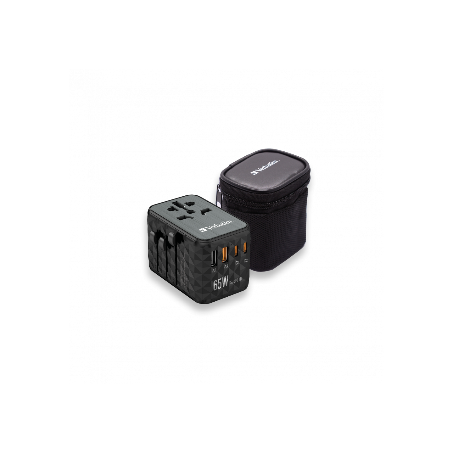 Verbatim Charger Travel Adapter World to World GAN III 65W 2xC 2xA - UTA-05 - 65W 2xC 2xA — Buy in Cyprus with Fast Delivery