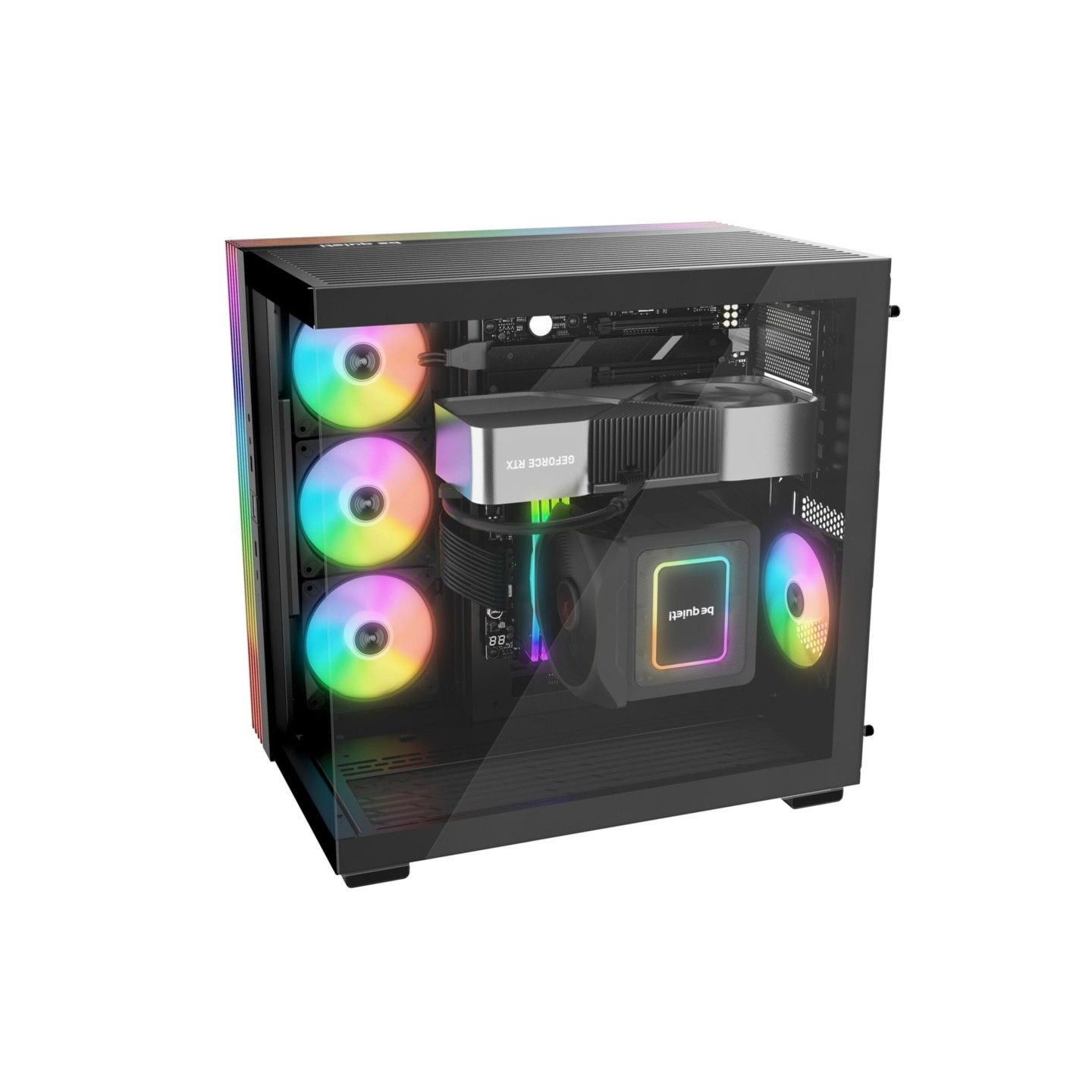 be quiet! Light Base 600 DX Mid Tower Case - Black, Tempered Glass, ARGB - BGW65 (Boxed) — Buy in Cyprus with Fast Delivery