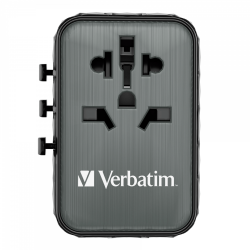 Buy Verbatim Charger Travel Adapter World to World GAN III 65W 2xC 2xA - UTA-05 ... in Cyprus, Nicosia, Limassol, Larnaka, Pafos