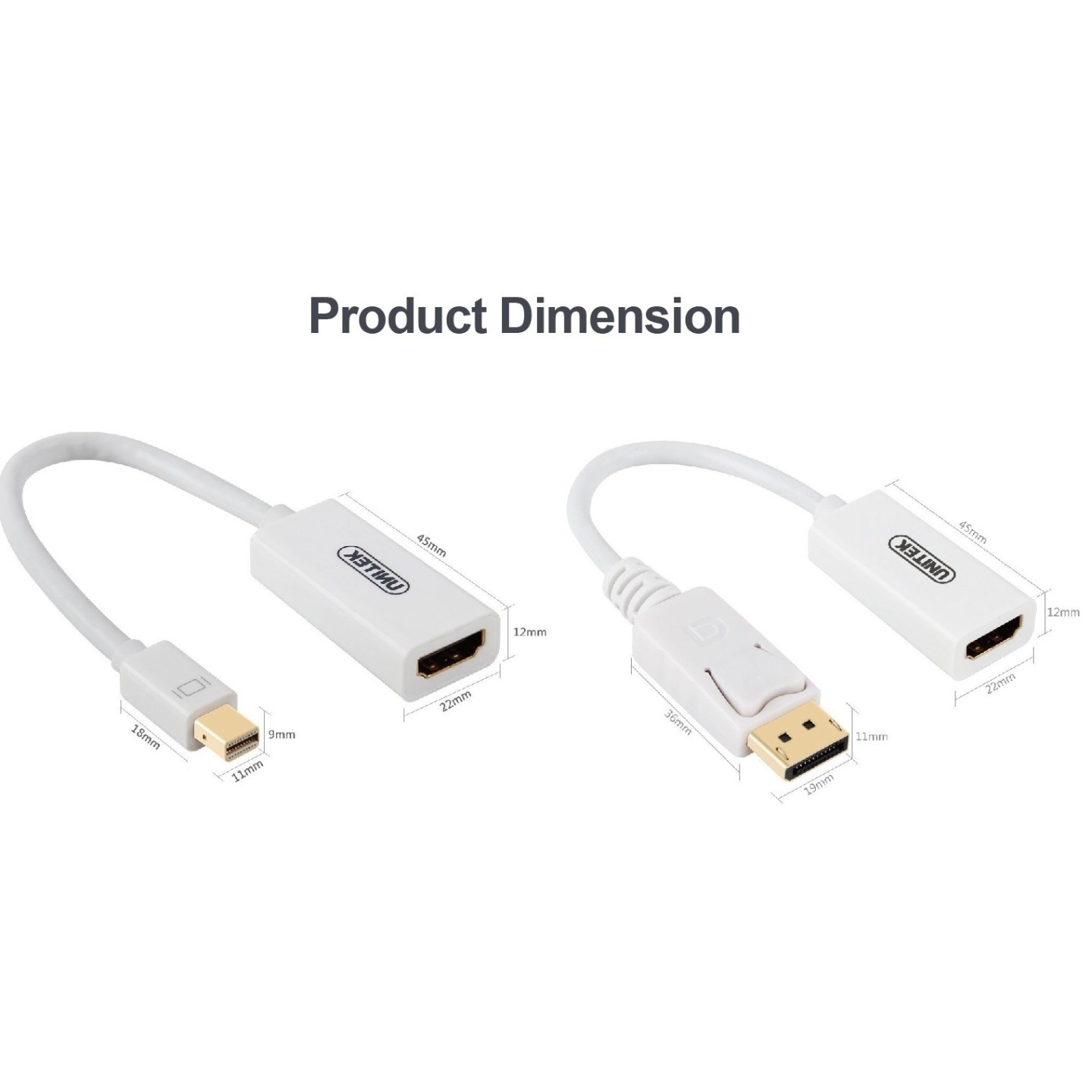 Unitek - Y-6331 - Mini DisplayPort to 4K HDMI Converter — Buy in Cyprus with Fast Delivery